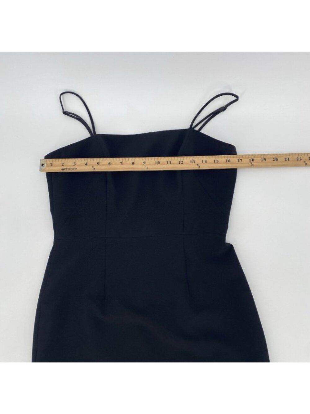 Milly Size 8 Black Feather-Trim Sleeveless Knee Length Cocktail Dress LBD - Picture 4 of 13